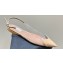 Alaia Le Cœur Flat Slingbacks In Patent Calfskin Nude 2024