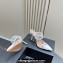 Alaia Heel 10.5cm Le Cœur Heart Mules In Fishnet White 2024