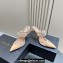 Alaia Heel 10.5cm Le Cœur Heart Mules In Fishnet Nude 2024