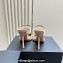 Alaia Heel 10.5cm Le Cœur Heart Mules In Fishnet Nude 2024