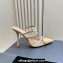Alaia Heel 10.5cm Le Cœur Heart Mules In Fishnet Nude 2024