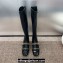 Dior Heel 3.5cm Belle-D Heeled Boots in Black Patent Calfskin and Gold-Finish Studs 2024