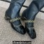 Dior Heel 3.5cm Belle-D Heeled Boots in Black Patent Calfskin and Gold-Finish Studs 2024
