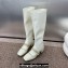 Dior Heel 3.5cm Belle-D Heeled Boots in White Patent Calfskin and Gold-Finish Studs 2024