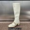 Dior Heel 3.5cm Belle-D Heeled Boots in White Patent Calfskin and Gold-Finish Studs 2024