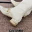 Dior Heel 3.5cm Belle-D Heeled Boots in White Patent Calfskin and Gold-Finish Studs 2024