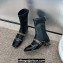 Dior Heel 3.5cm Belle-D Heeled Ankle Boots in Black Patent Calfskin and Gold-Finish Studs 2024