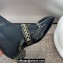 Dior Heel 3.5cm Belle-D Heeled Ankle Boots in Black Patent Calfskin and Gold-Finish Studs 2024