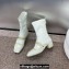 Dior Heel 3.5cm Belle-D Heeled Ankle Boots in White Patent Calfskin and Gold-Finish Studs 2024