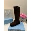Prada Suede Calfskin High Boots Coffee 2024
