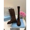 Prada Suede Calfskin High Boots Coffee 2024