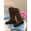 Prada Suede Calfskin High Boots Coffee 2024