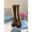 Prada Suede Calfskin High Boots Brown 2024