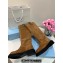 Prada Suede Calfskin High Boots Brown 2024