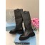 Prada Calfskin High Boots Black 2024