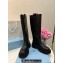 Prada Calfskin High Boots Black 2024