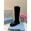 Prada Calfskin and Re-Nylon High Boots Black 2024