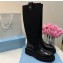 Prada Calfskin and Re-Nylon High Boots Black 2024