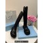 Prada Calfskin and Re-Nylon High Boots Black 2024