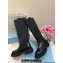 Prada Calfskin and Re-Nylon High Boots Black 2024