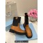 Prada Calfskin and Re-Nylon Ankle Boots Brown 2024