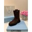 Prada Suede Calfskin Ankle Boots Coffee 2024