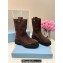 Prada Suede Calfskin Ankle Boots Coffee 2024