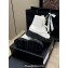 Chanel Lambskin Quilting Chain CC Logo Combat Boots White 2024