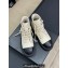 Chanel Crinkled Calfskin Quilting Combat Boots White 2024