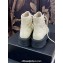 Chanel Crinkled Calfskin Quilting Combat Boots White 2024