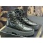 Chanel Crinkled Calfskin Quilting Combat Boots Black 2024