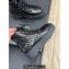 Chanel Crinkled Calfskin Quilting Combat Boots Black 2024