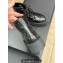 Chanel Crinkled Calfskin Quilting Combat Boots Black 2024