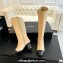 Chanel Heel 7cm Calfskin Chain High Boots G45977 Beige 2024
