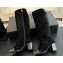 Chanel Heel 7cm Calfskin Chain High Boots G45977 Suede Black 2024