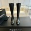 Chanel Heel 7cm Calfskin Chain High Boots G45977 Black 2024
