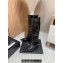 Chanel Heel 5cm CC Logo High Boots Crinkled Calfskin Black 2024