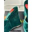 Alaia Heel 13.5cm Platform 3cm velvet Wedge Mules Green 2024