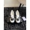 Chanel Calfskin Moccasins White/Black with Buckle 2024