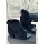 Chanel Heel 7cm Suede Calfskin & Lambskin Short Boots G45900 Black 2024
