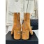 Chanel Heel 7cm Suede Calfskin & Lambskin Short Boots G45900 Light Brown & Black 2024