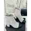 Chanel Heel 7cm Suede Calfskin & Lambskin Short Boots G45900 Gray & Black 2024