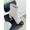 Chanel Heel 7cm Suede Calfskin & Lambskin Short Boots G45900 Gray & Black 2024