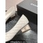 Chanel Metal Heel Pumps Quilting Leather White 2024