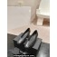 Chanel Metal Heel Pumps Quilting Leather Black 2024