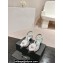 Chanel Camellia Sandals Suede Gray 2024