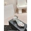 Chanel Camellia Sandals Suede Gray 2024