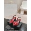 Chanel Camellia Sandals Suede Burgundy 2024