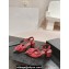 Chanel Camellia Sandals Suede Burgundy 2024