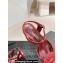 Chanel Camellia Sandals Suede Burgundy 2024